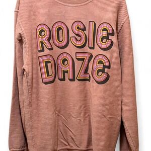 Women's Pink Rosie Daze Sweatshirt Size Small